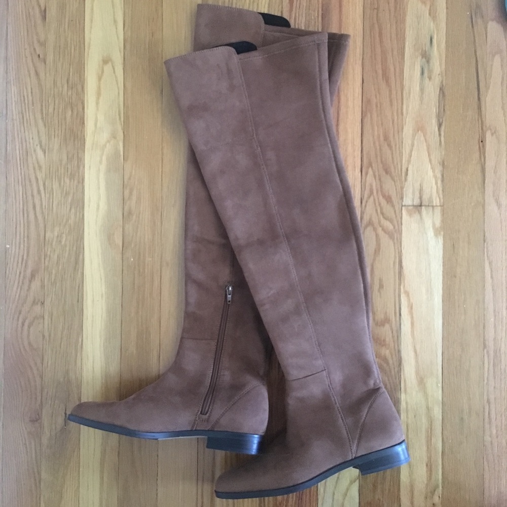 Ann Taylor Carlene Suede Over The Knee Boots - Picture 3 of 8